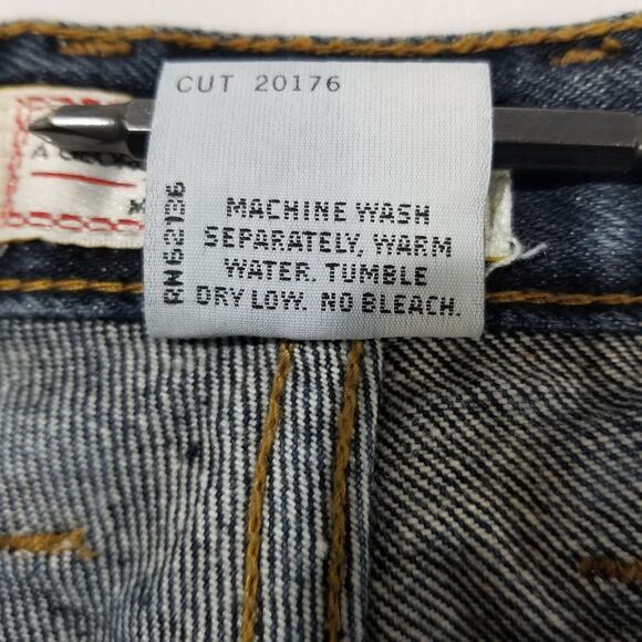 Vintage Guess Jeans Womens 31 Blue Denim High Rise Tapered Leg Made in USA 26050 - Picture 5 of 9